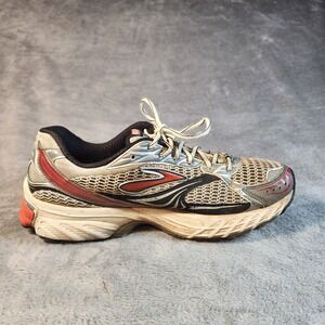 Brooks Shoes Mens 12 Gray Red Ghost 14 Sneaker Athleisure Running 1100981 D674